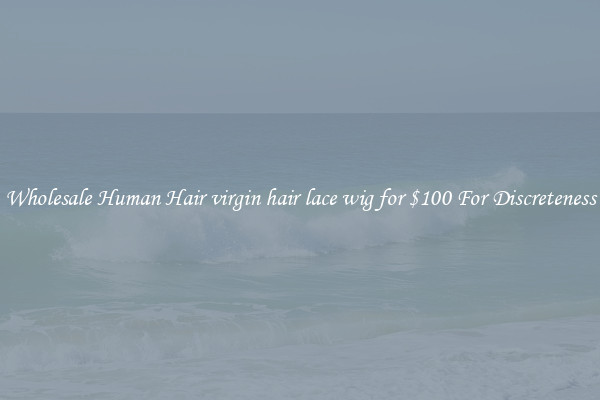 Wholesale Human Hair virgin hair lace wig for $100 For Discreteness