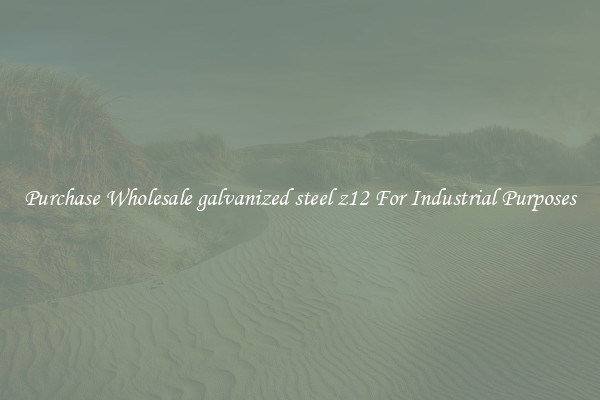Purchase Wholesale galvanized steel z12 For Industrial Purposes