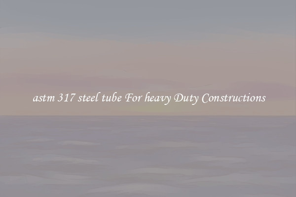 astm 317 steel tube For heavy Duty Constructions