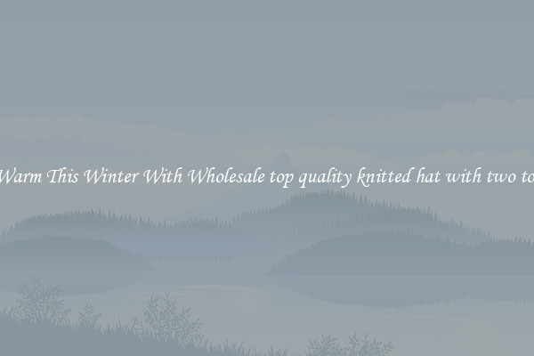 Keep Warm This Winter With Wholesale top quality knitted hat with two top balls