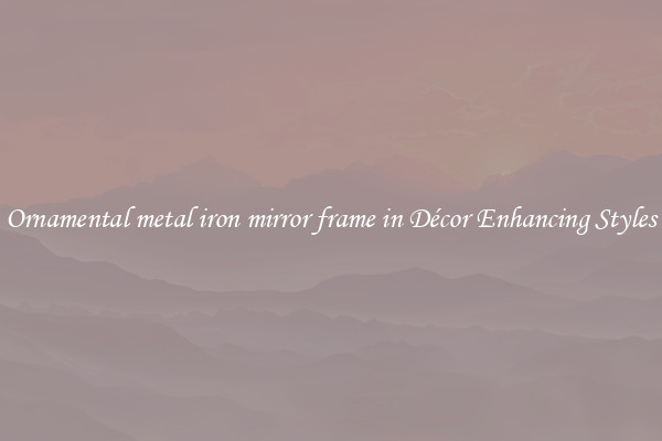 Ornamental metal iron mirror frame in Décor Enhancing Styles